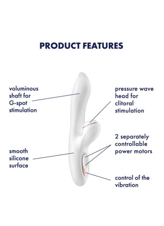 Vibromasseur rabbit blanc Pro+ G-spot Satisfyer - CC597126